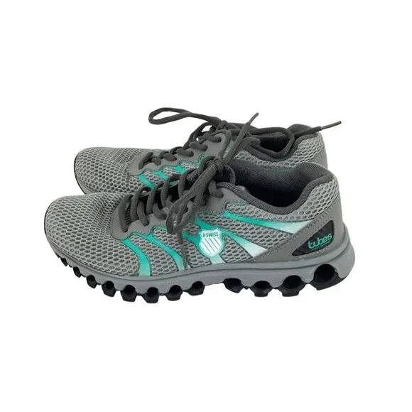 K-SWISS Tubes 200 Training Highrise SHOES Women's SZ 7 Neon Teal Black 112 - Picture 4 of 7